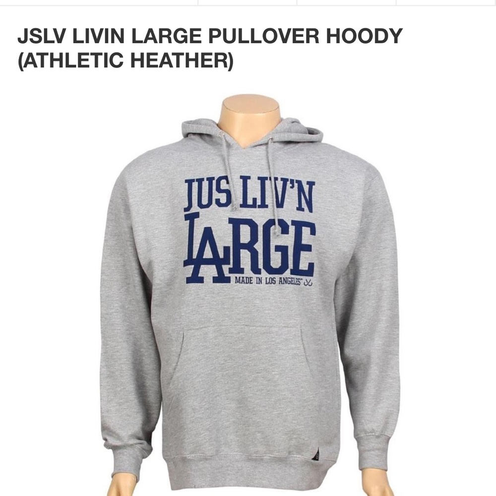 JSLV LIVIN LARGE PULLOVER HOODY (ATHLETIC HEATHER)